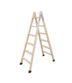 Échelle en bois 1128C7T à 7 marches, avec étiquettes (UD)
