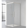 IMPEX - WI-220 PARE-DOUCHE ANGULAIRE 4 PANNEAUX (2F+2C) 160X78 CHROME TRANSP. (UD)