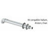 KITMH100D-KIT COMPATIBLE VAILLANT/ARISTON DIAMÈTRE 60/100 mm ALUMINIUM PEINT BLANC-DISMOL (UD)