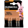 48312013 BLISTER 4 PILES ALCALINES PLUS POWER LR03 AAA DURACEL *** (UD)