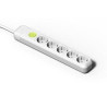2628-BASE 4 PRISES SCHUKO AVEC INTERRUPTEUR ET CORDON D'EXTENSION BLANC-FAMATEL (UD)