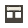 N2218.2 AN-COVER AVEC FENÊTRE POUR 2 CONNECTEURS TÉLÉPHONE/ORDINATEUR ZENIT ANTHRACITE-NIESSEN (UD)