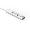 2627-BASE 4 PRISES SCHUKO AVEC CORDON D'EXTENSION BLANC-FAMATEL (UD)