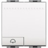 N4042M2N-SANS BOUTON-POUSSOIR + SYMBOLE DE CLOCHE AVEC 2 MODULES BLANC-BTICINO (UD)