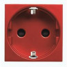 N2288 RJ-BASE DE ENCHUFE 2P+T LATÉRALE SCHUKO ZENIT ROJO-NIESSEN (UD)