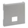 864342-FRONTAL NILOÉ STEP POUR BASE DE TÉLÉPHONE ET D'ORDINATEUR RJ 45, ALUMINIUM-LEGRAND (UD)