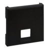 864542-FRONTAL NILOÉ STEP POUR BASE DE TÉLÉPHONE ET D'ORDINATEUR RJ 45, NOIR MAT-LEGRAND (UD)