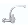 Robinet de cuisine,bec demi,Boet,Jet,tournant,mitigeur évier,16cm,chromé (UD)