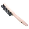 020158 BROSSE MÉTALLIQUE 3 RANGÉES PRO MANCHE EN HÊTRE ()