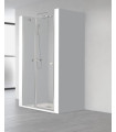 IMPEX - AC-205 PARE-DOUCHE RAINBOW PLUS (1 DROITE + 1 PLIANTE) L.500 x H.1120 RAYURES CHROMÉES SABLÉES (UD)
