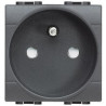 L4142-FRENCH BASE 2P+E 10/16A LIVINGLIGHT ANTHRACITE-BTICINO (UD)