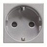 N2288 PL-BASE DE ENCHUFE 2P+T LATÉRALE SCHUKO ZENIT PLATA-NIESSEN (UD)