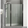 IMPEX - 9006x2+90000+9012 OPEN COMBI J 150CM ÉCRAN DE DOUCHE NOIR MAT (UD)