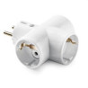 1303-ADAPTATEUR TRIPLE AVEC PORTE-CONTACT EN CÉRAMIQUE RENFORCÉ À LA TERRE-FAMATEL (UD)